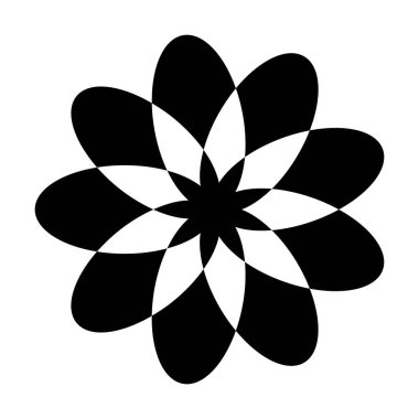 Doğa, ekoloji ve çevre için düz renk sembolü olan çiçek ikonu vektör sembolü