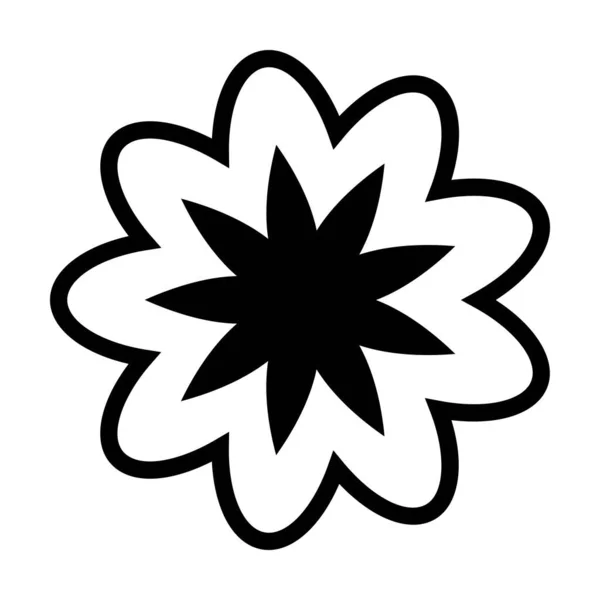 Symbole Fleur Vecteur Icône Pour Nature Écologie Environnement Dans Une — Image vectorielle