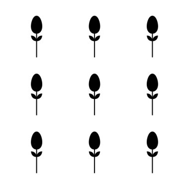 Çiçeksiz desenli vektör çiçek şekilli karalama bitkisi dijital ve yazıcı materyalleri için soyut arkaplan çizimi.