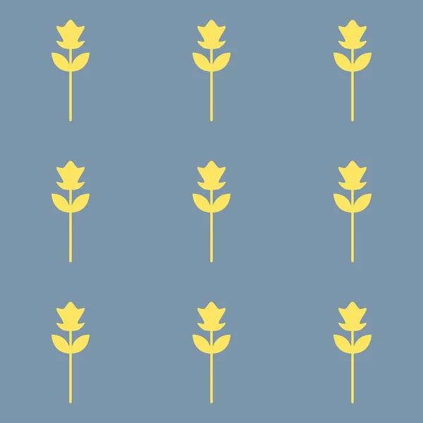 Fleur Motif Sans Couture Vecteur Forme Florale Plante Gribouille Illustration — Image vectorielle