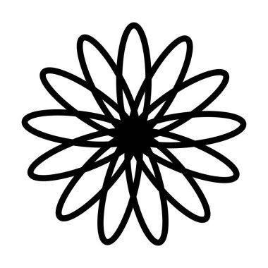 Doğa, ekoloji ve çevre için düz renk sembolü olan çiçek ikonu vektör sembolü