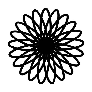 Doğa, ekoloji ve çevre için düz renk sembolü olan çiçek ikonu vektör sembolü