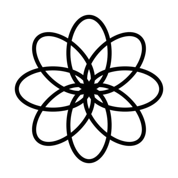 Blume Symbol Vektor Glyphen Symbol Für Natur Ökologie Und Umwelt — Stockvektor
