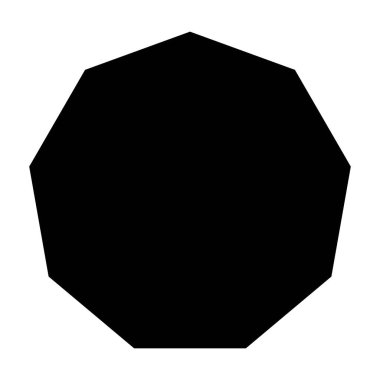 Piktogram illüstrasyonunda yaratıcı grafik tasarımı için non-agon şekil vektör simgesi