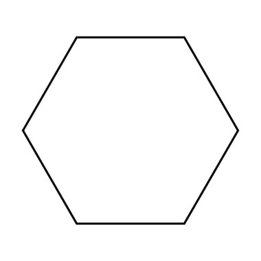 Yaratıcı grafik tasarımı için altı köşeli şekil sembolü vektör ana hatları bir resimdeki ui ögesi