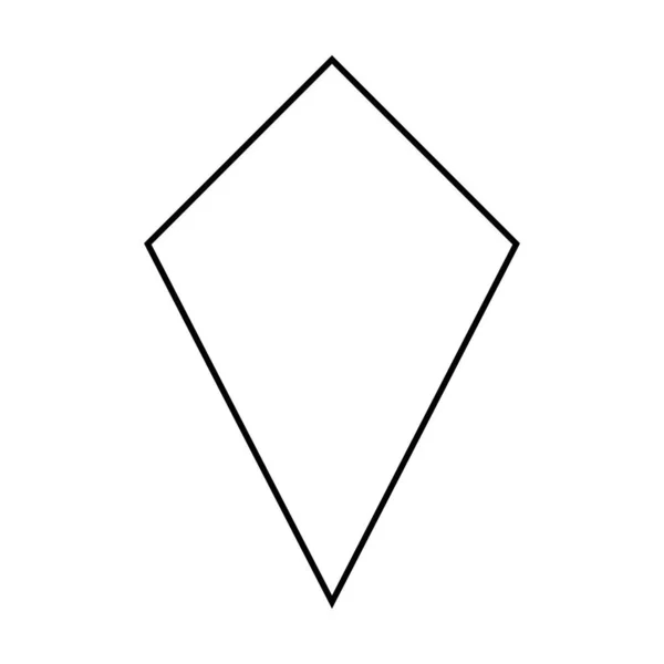 Drachenform Symbol Vektor Symbol Umrissstrich Für Kreatives Grafikdesign Element Einem — Stockvektor