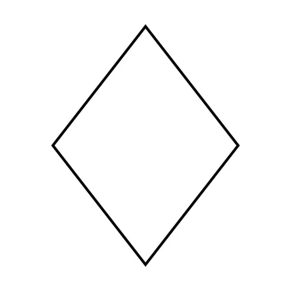 Rhombus Forma Símbolo Vector Icono Contorno Carrera Para Diseño Gráfico — Vector de stock