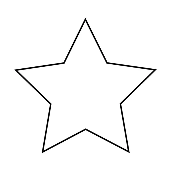 Csillag Alakú Ikon Vektor Szimbólum Vázlat Stroke Kreatív Grafikai Tervezés — Stock Vector