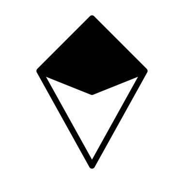 Soyut geometrik uçurtma şekli, vektör modern ve çağdaş tasarım ağ ve yazdırma için bir kabartma çizimi.