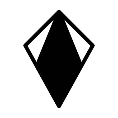 Soyut geometrik uçurtma şekli, vektör modern ve çağdaş tasarım ağ ve yazdırma için bir kabartma çizimi.