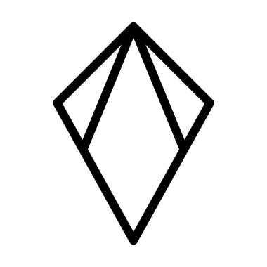 Soyut geometrik uçurtma şekli, vektör modern ve çağdaş tasarım ağ ve yazdırma için bir kabartma çizimi.