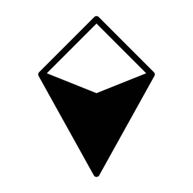 Soyut geometrik uçurtma şekli, vektör modern ve çağdaş tasarım ağ ve yazdırma için bir kabartma çizimi.