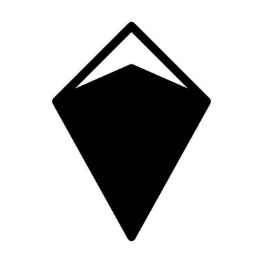 Soyut geometrik uçurtma şekli, vektör modern ve çağdaş tasarım ağ ve yazdırma için bir kabartma çizimi.