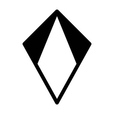 Soyut geometrik uçurtma şekli, vektör modern ve çağdaş tasarım ağ ve yazdırma için bir kabartma çizimi.