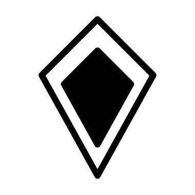 Soyut geometrik uçurtma şekli, vektör modern ve çağdaş tasarım ağ ve yazdırma için bir kabartma çizimi.