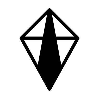 Soyut geometrik uçurtma şekli, vektör modern ve çağdaş tasarım ağ ve yazdırma için bir kabartma çizimi.