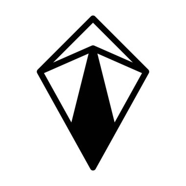 Soyut geometrik uçurtma şekli, vektör modern ve çağdaş tasarım ağ ve yazdırma için bir kabartma çizimi.