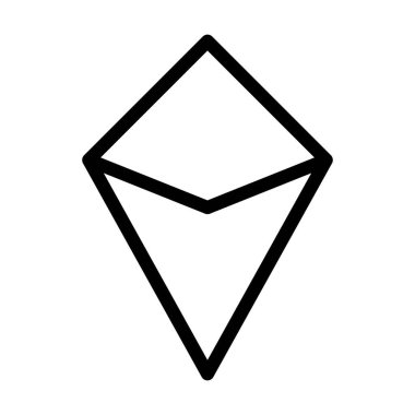 Soyut geometrik uçurtma şekli, vektör modern ve çağdaş tasarım ağ ve yazdırma için bir kabartma çizimi.