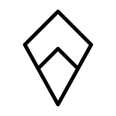 Soyut geometrik uçurtma şekli, vektör modern ve çağdaş tasarım ağ ve yazdırma için bir kabartma çizimi.