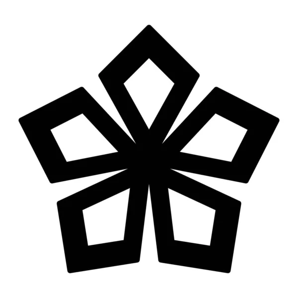 Abstrakte Geometrische Drachenblumenform Vektor Modernes Und Modernes Design Einer Glyphen — Stockvektor