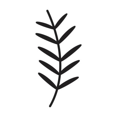 El çizimi çiçek, çiçek, botanik yaprağı resim elementi davetiye, tebrik kartı, poster, web, baskı ve çerçeveler için kabartma tasarımı. 