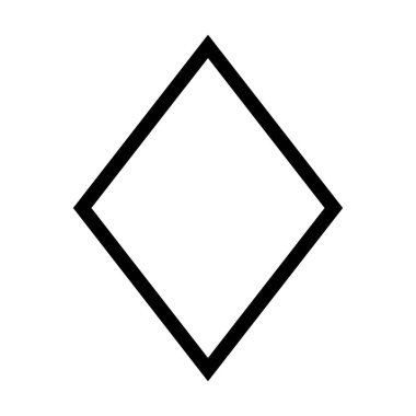 Pictogram illüstrasyonunda yaratıcı grafik tasarımı için Rhombus şekil vektör simgesi