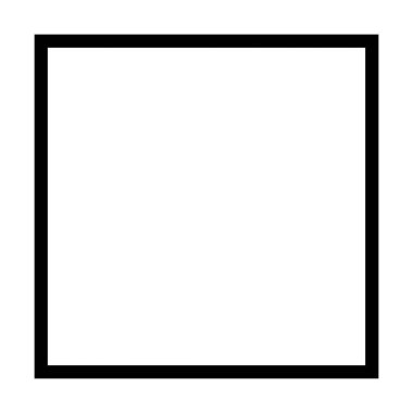 Pictogram illüstrasyonunda yaratıcı grafik tasarım ögesi için kare şekil ikonu vektör sembolü