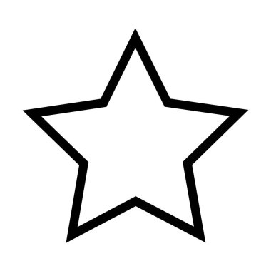 Piktogram illüstrasyonunda yaratıcı grafik tasarımı için yıldız şekli vektör simgesi vuruşu