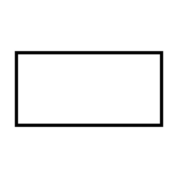 Rektangel Form Ikon Vektor Kontur Stroke Symbol För Kreativ Grafisk — Stock vektor