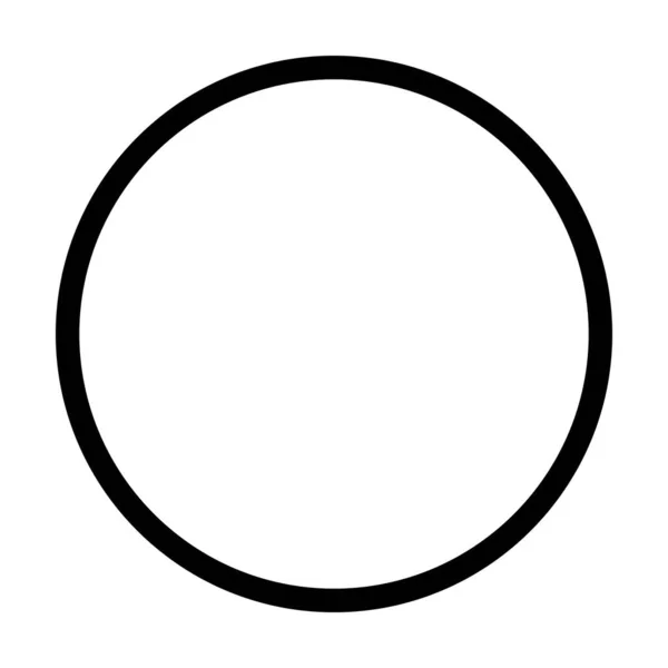 Kreis Form Symbol Vektor Geometrie Symbol Für Kreatives Grafisches Gestaltungselement — Stockvektor