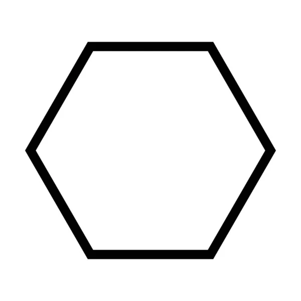 Yaratıcı Grafik Tasarımı Için Altıgen Sembolü Vektör Ana Hatları Vuruşu — Stok Vektör