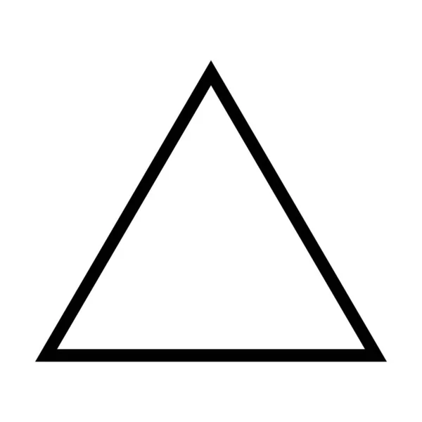 Icono Forma Triangular Símbolo Vectorial Trazo Contorno Para Diseño Gráfico — Vector de stock