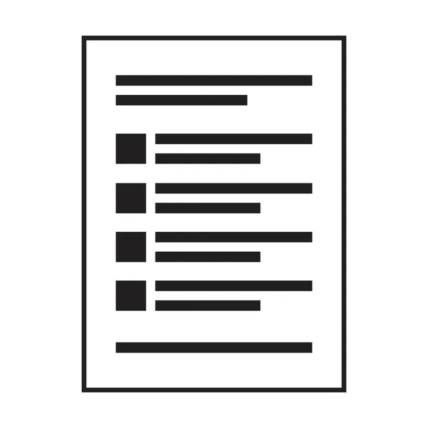 List Icon Vector Business File Data Documentation Report Glyph Illustration — Stockvector