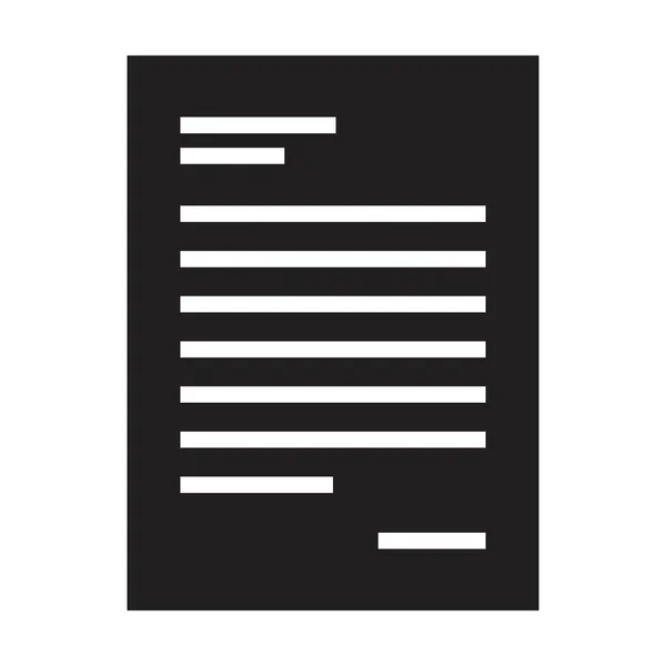 Letter Icon Vector Business File Data Document Report Glyph Illustration — Stockvector