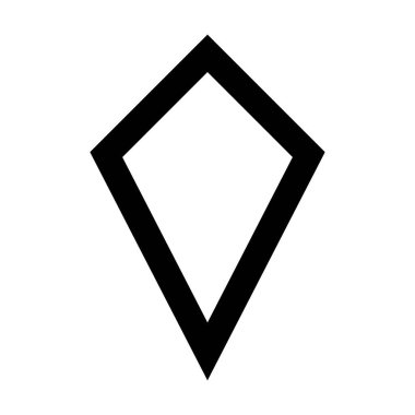 Uçurtma şekli vektör simgesi çizimi çizimi resim çiziminde yaratıcı grafik tasarım ui ögesi için