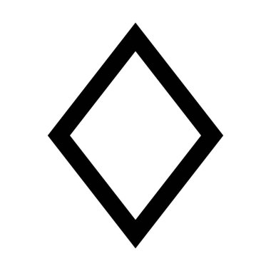 Pictogram illüstrasyonunda yaratıcı grafik tasarım ui ögesi için Rhombus sembolü şekil vektör simgesi