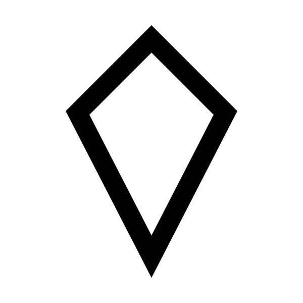 Drachenform Symbol Vektor Symbol Umrissstrich Für Kreatives Grafikdesign Element Einem — Stockvektor