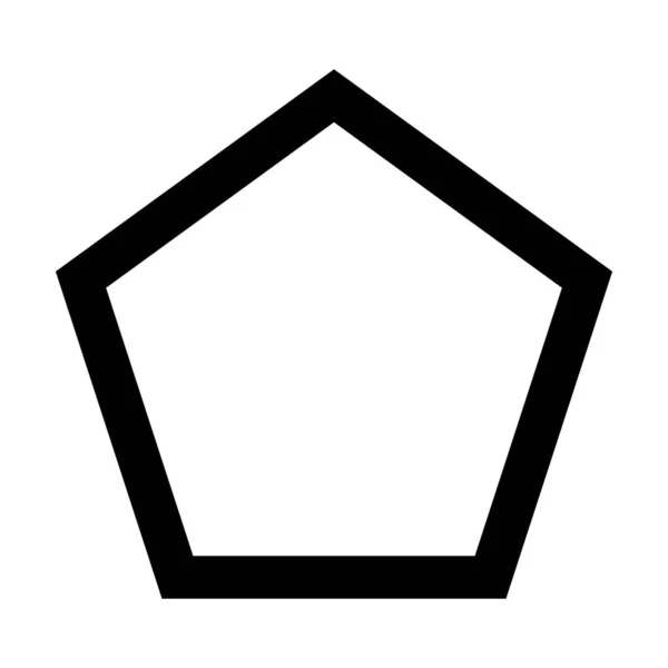 Pentagon Form Symbol Vektor Symbol Umriss Strich Für Kreative Grafische — Stockvektor