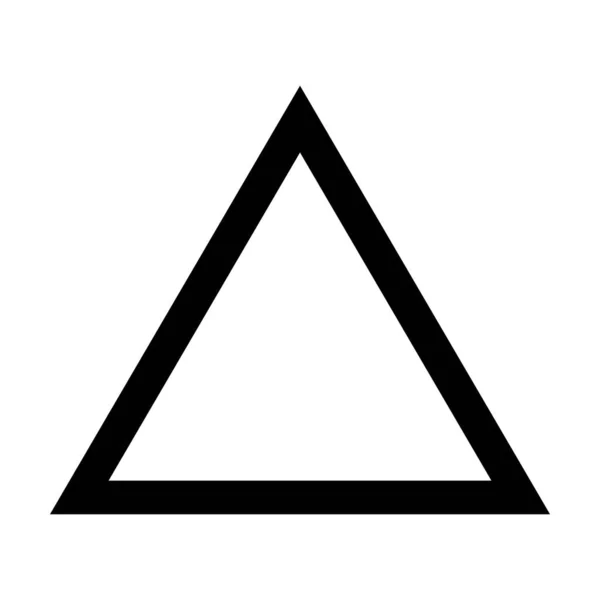 Icono Forma Triangular Símbolo Vectorial Trazo Contorno Para Diseño Gráfico — Vector de stock