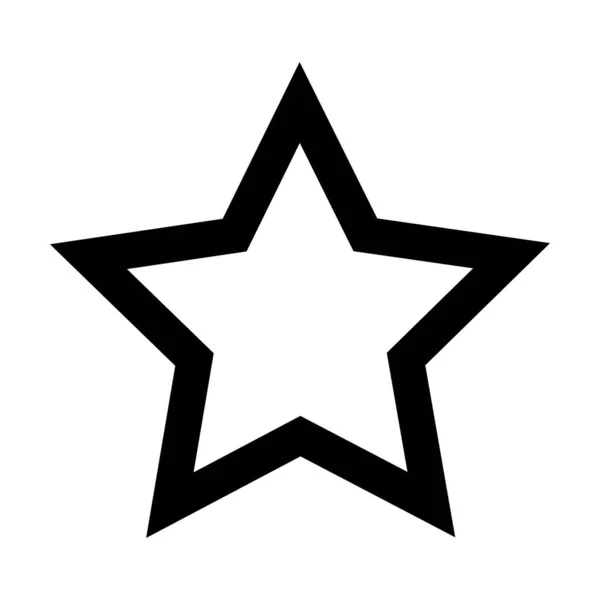Sternform Symbol Vektor Symbol Umrissstrich Für Kreatives Grafikdesign Element Einer — Stockvektor