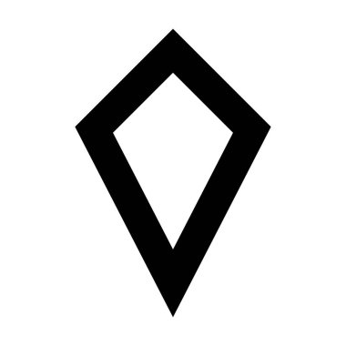 Uçurtma sembolü şekil vektör ana hatları çizimi yaratıcı grafik tasarımı için bir resimdeki ui ögesi