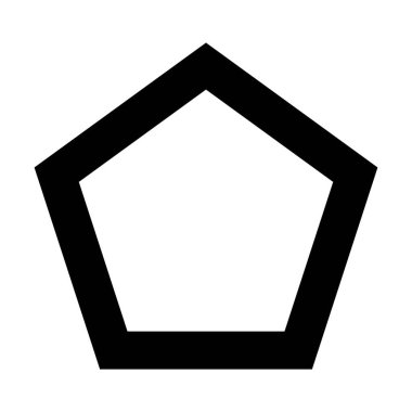 Bir piktogram illüstrasyonunda yaratıcı grafik tasarımı için Pentagon sembolü vektör simgesi