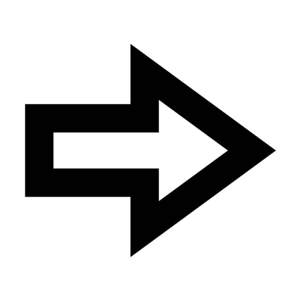 Arrow Symbol Shape Vector Icon Outline Stroke Creative Graphic Design — 스톡 벡터