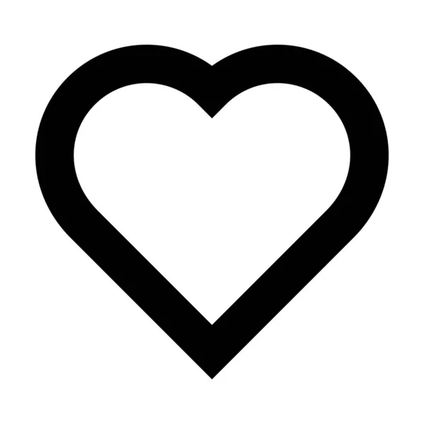 Herzform Symbol Vektorsymbol Für Kreatives Grafikdesign Element Einer Piktogramm Illustration — Stockvektor