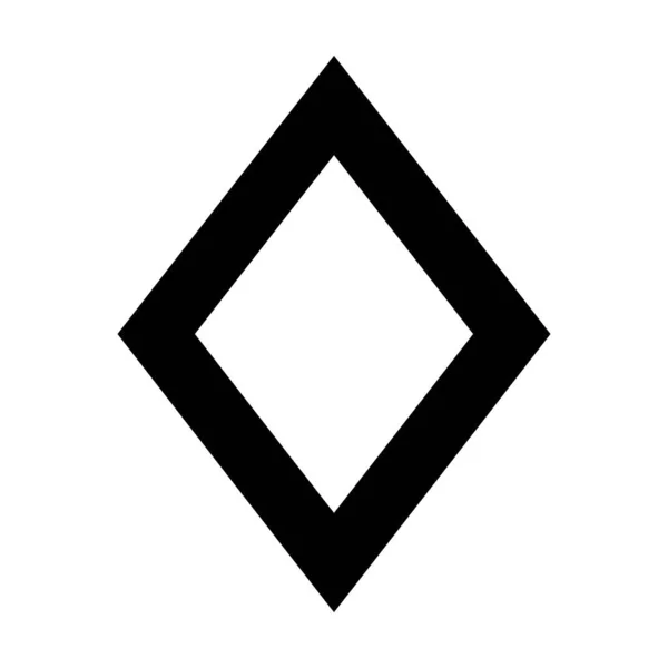 Rhombus Symbol Form Vektor Symbol Umriss Strich Für Kreative Grafische — Stockvektor