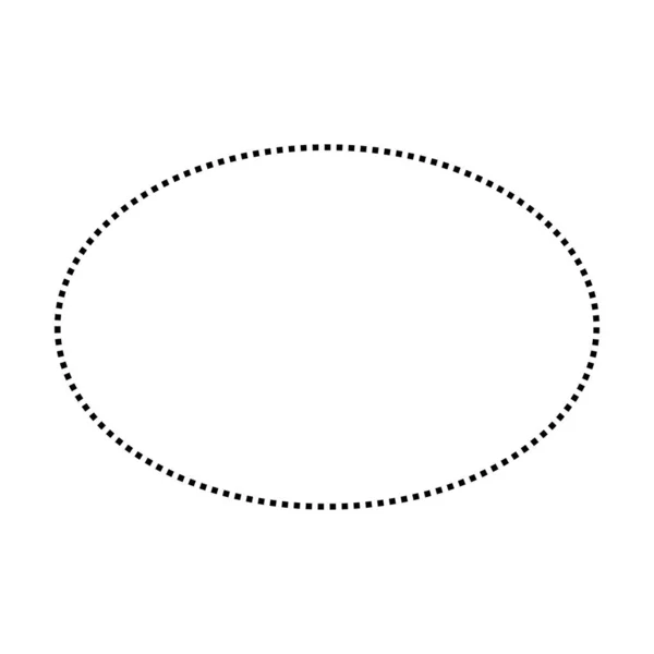 ピクトグラムイラストの創造的なグラフィックデザインUi要素の楕円形の点線記号ベクトルアイコン — ストックベクタ
