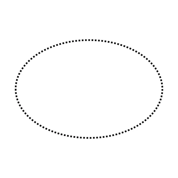 Forma Elipse Pontilhada Símbolo Vetor Ícone Para Design Gráfico Criativo —  Vetores de Stock