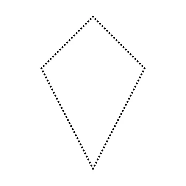 象形文字中创造性平面设计的风筝形点缀符号矢量图标 — 图库矢量图片