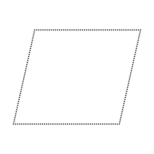 Forma Paralelogramo Ícone Vetor Símbolo Pontilhado Para Design Gráfico Criativo — Vetor de Stock