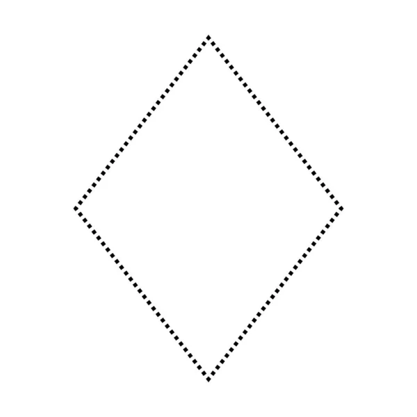 Rhombus Symbol Streckad Form Vektor Ikon För Kreativ Grafisk Design — Stock vektor